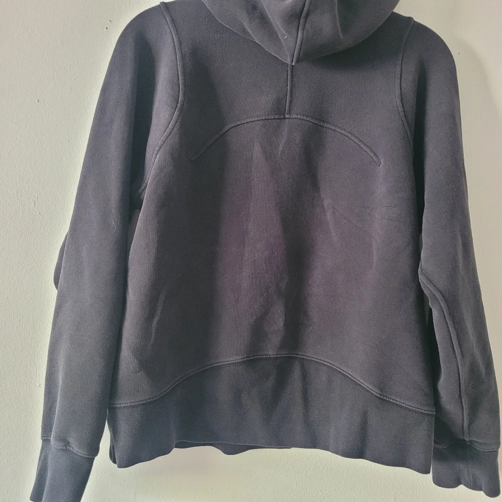 Lululemon Loungeful Hoodie‎ Sweatshirt Sz 6 Black Front Pocket Layer Warm Active